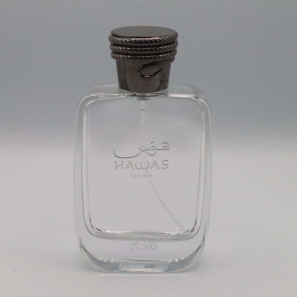 Hawas for Him Eau De Parfum 100 ML 3.38 FL OZ Collectors Display Empty Bottle‎